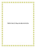 Tài liệu Thiết kế nhà 2,5 tầng trên diện tích 8x22m pdf