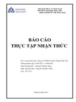 báo cáo thực tập nhận thức công ty cổ phần truyền thông nhân văn