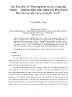 Dạy học chủ đề “phương pháp tọa độ trong mặt phẳng” – chương trình toán trung học phổ thông theo hướng tiếp cận giải quyết vấn đề
