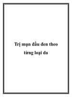Tài liệu Trị mụn đầu đen theo từng loại da docx