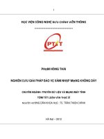 Nghiên cứu giải pháp bảo vệ xâm nhập mạng không dây