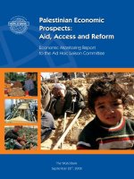 Tài liệu Palestinian Economic Prospects: Aid, Access and Reform docx