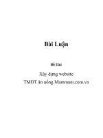 Tài liệu Đề Tài: Xây dựng website TMĐT ăn uống mammam.com.vn docx