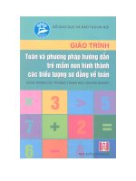 Tài liệu Giáo trình toán và phương pháp hướng dẫn trẻ mầm non hình thành các biểu tượng sơ đẳng về toán pdf