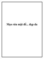 Tài liệu Mẹo rửa mặt để... đẹp da pot