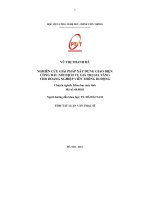 Nghiên cứu giải pháp xây dựng giao diện cổng đấu nối dịch vụ giá trị gia tăng cho doanh nghiệp viễn thông di động