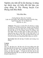 Nghiên cứu tính dễ bị tổn thương và năng lực thích ứng với biến đổi khí hậu của cộng đồng xã tây phong huyện cao phong tỉnh hòa bình