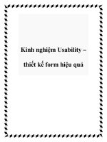 Tài liệu Kinh nghiệm Usability – thiết kế form hiệu quả pptx