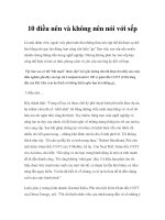 Tài liệu 10 điều nên và không nên nói với sếp pdf
