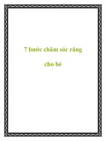 Tài liệu 7 bước chăm sóc răng cho bé potx