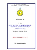 xây dựng kế hoạch pr cho ngân hàng sacombank - chi nhánh 8 tháng 3 giai đoạn 2009 - 2010