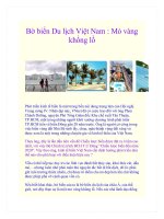 Tài liệu Bờ biển Du lịch Việt Nam : Mỏ vàng khổng lồ ppt
