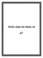 Tài liệu Muốn chậm lão thính, ăn gì? docx