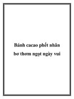 Tài liệu Bánh cacao phết nhân bơ thơm ngọt ngày vui pdf