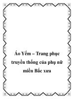 Tài liệu Áo Yếm – Trang phục truyền thống của phụ nữ miền Bắc xưa pot