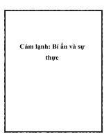 Tài liệu Cảm lạnh: Bí ẩn và sự thực ppt