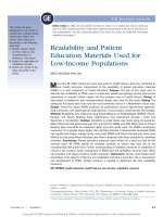 Tài liệu Readability and Patient Education Materials Used for Low-Income Populations pptx