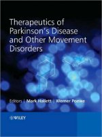Tài liệu THERAPEUTICS of PARKINSON’S DISEASE and OTHER MOVEMENT DISORDERS docx