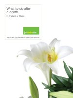 Tài liệu What to do after a death in England or Wales pptx