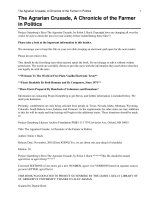 Tài liệu The Agrarian Crusade, A Chronicle of the Farmer in Politics doc