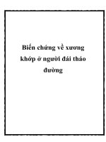 Tài liệu Biến chứng về xương khớp ở người đái tháo đường potx