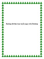Tài liệu Backup dữ liệu trực tuyến ngay trên Desktop. pot