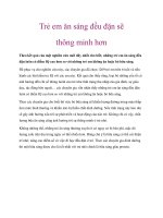 Tài liệu Trẻ em ăn sáng đều đặn sẽ thông minh hơn doc