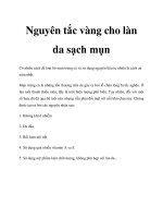 Tài liệu Nguyên tắc vàng cho làn da sạch mụn docx