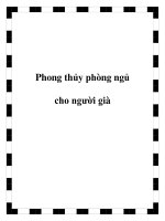 Tài liệu Phong thủy phòng ngủ cho người già ppt