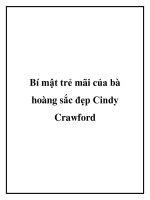 Tài liệu Bí mật trẻ mãi của bà hoàng sắc đẹp Cindy Crawford ppt