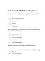 Tài liệu TRẮC NGHIỆM - KINH TẾ VI MÔ - ĐỀ SỐ 27 doc