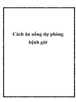 Tài liệu Cách ăn uống dự phòng bệnh gút potx