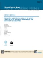 Tài liệu Freshwater ecosystem adaptation to climate change in water resources management and biodiversity conservation doc