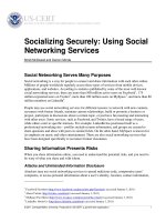 Tài liệu Socializing Securely: Using Social Networking Services doc