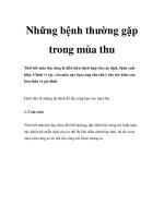 Tài liệu Những bệnh thường gặp trong mùa thu docx