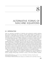 Chapter 8  alternative forms of machine equations