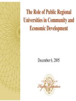 Tài liệu The Role of Public Regional Universities in Community and Economic Development doc