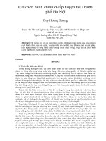 Cải cách hành chính ở cấp huyện tại thành phố hà nội