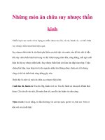 Tài liệu Những món ăn chữa suy nhược thần kinh pptx