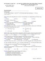 Tài liệu Đề thi - Đáp án môn Vật lí - Tốt nghiệp THPT Giáo dục thường xuyên ( 2013 ) Mã đề 758 doc