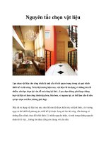 Tài liệu Nguyên tắc chọn vật liệu pdf