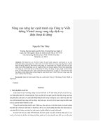 Nâng cao năng lực cạnh tranh của công ty viễn thông viettel trong cung cấp dịch vụ điện thoại di động