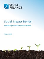 Tài liệu Social Impact Bonds - Rethinking finance for social outcomes pdf