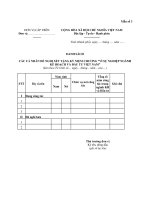 Tài liệu MẪU DANH SÁCH CÁC CÁ NHÂN ĐỀ NGHỊ XÉT TẶNG KỶ NIỆM CHƯƠNG “VÌ SỰ NGHIỆP NGÀNH KẾ HOẠCH VÀ ĐẦU TƯ VIỆT NAM” pptx