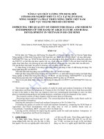 Nâng cao chất lượng tín dụng đối với doanh nghiệp nhỏ và vừa tại ngân hàng nông nghiệp và phát triển nông thôn Việt Nam khu vực thành phố Hồ Chí MInh