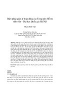 Biện pháp quản lý hoạt động của trung tâm hỗ trợ sinh viên   đại học quốc gia hà nội