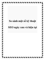 Tài liệu So sánh một số kỹ thuật SEO ngày xưa và hiện tại pdf