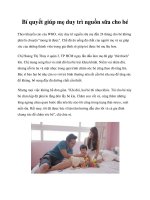 Tài liệu Bí quyết giúp mẹ duy trì nguồn sữa cho bé pot