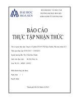 Báo cáo thực tập nhận thức Công ty Cổ phần CN DV TM Ngọc Nghĩa Nhà máy nhựa số 2
