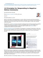 12 Principles for Responding to Negative Online Comments